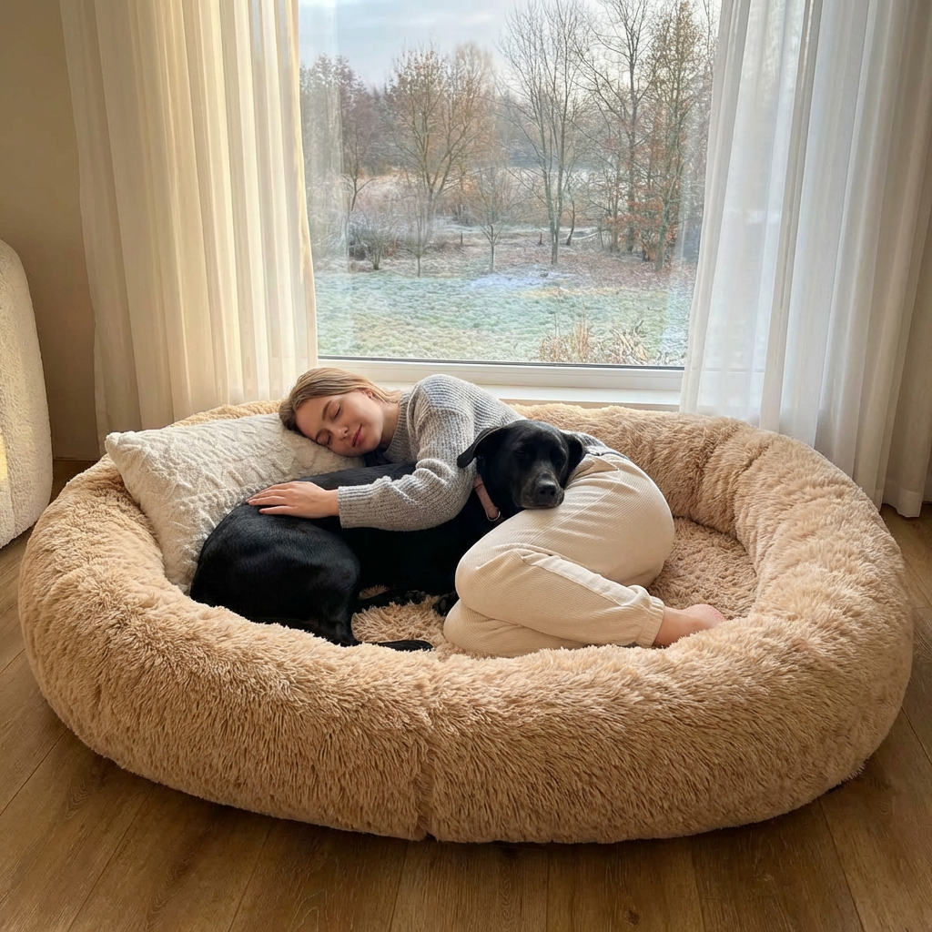Giant Cozy Nest Plush Pet Bed